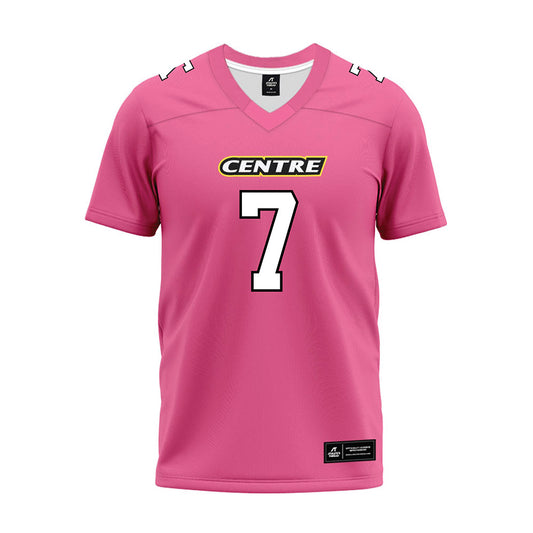 Centre College - NCAA Football : Mason Trimble - Pink Premium Football Jersey-0