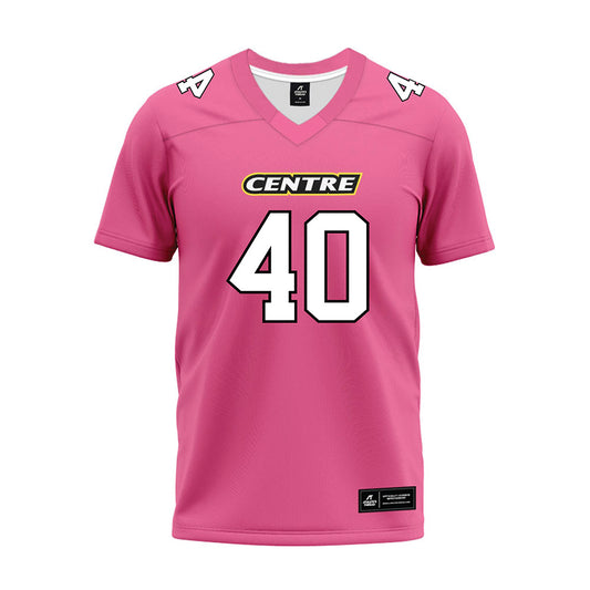 Centre College - NCAA Football : Nelson Irakiza - Pink Premium Football Jersey-0