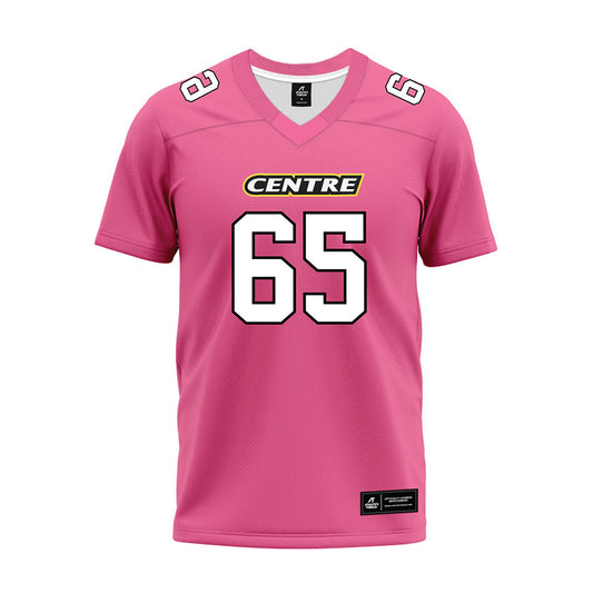 Centre College - NCAA Football : John Abernathy - Pink Premium Football Jersey-0
