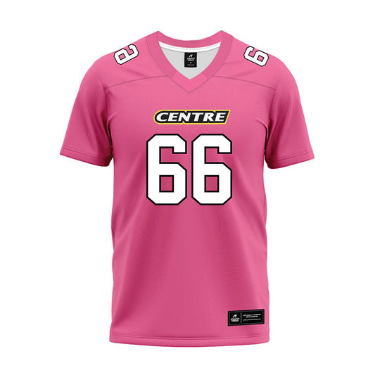 Centre College - NCAA Football : Brody Cook - Pink Premium Football Jersey-0