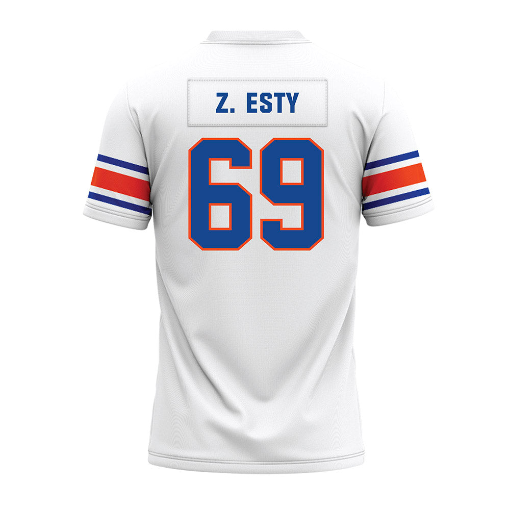 Boise State - NCAA Football : Zander Z. Esty - White Premium Football Jersey-1