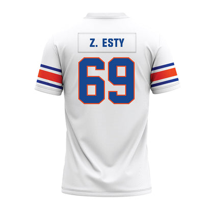 Boise State - NCAA Football : Zander Z. Esty - White Premium Football Jersey-1