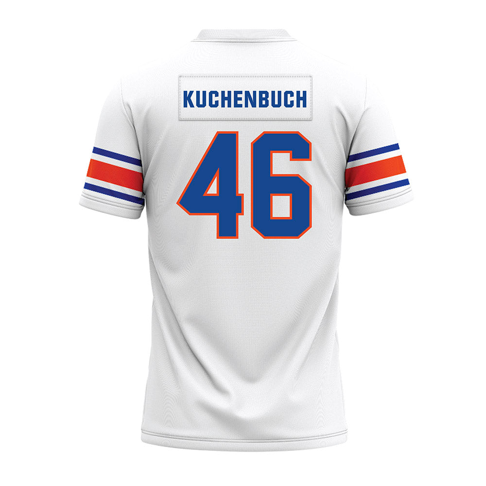 Boise State - NCAA Football : Carter Kuchenbuch - White Premium Football Jersey-1