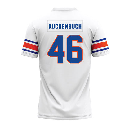 Boise State - NCAA Football : Carter Kuchenbuch - White Premium Football Jersey-1