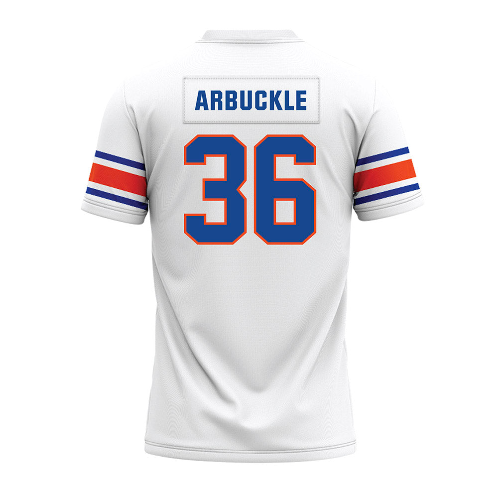 Boise State - NCAA Football : Jacob Arbuckle - White Premium Football Jersey-1