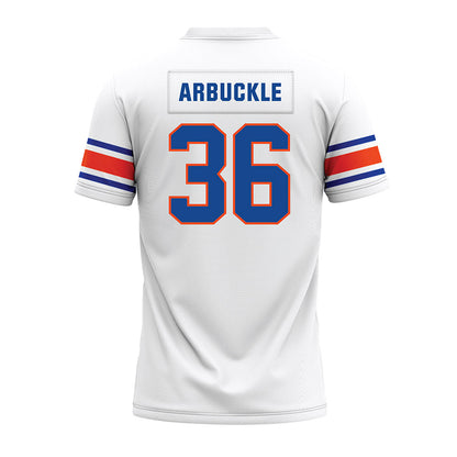 Boise State - NCAA Football : Jacob Arbuckle - White Premium Football Jersey-1
