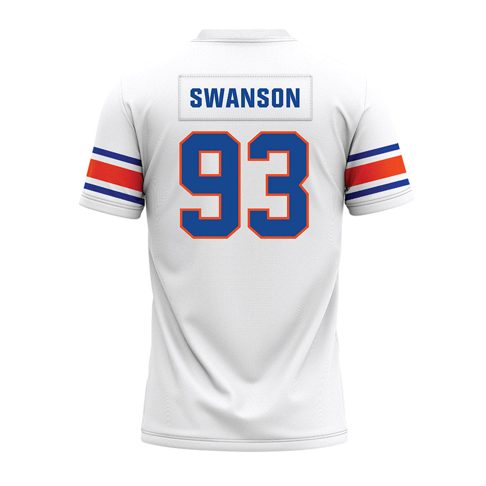 Boise State - NCAA Football : Ryder Swanson - White Premium Football Jersey-1