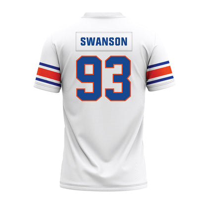 Boise State - NCAA Football : Ryder Swanson - White Premium Football Jersey-1