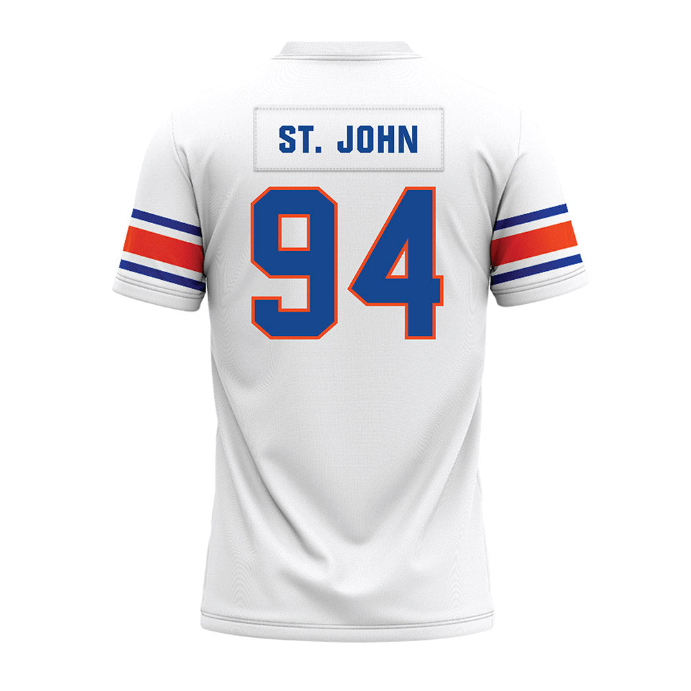 Boise State - NCAA Football : Paz St. John - White Premium Football Jersey-1