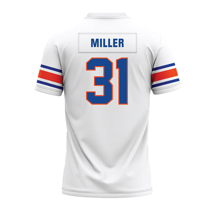 Boise State - NCAA Football : Cole Miller - White Premium Football Jersey-1