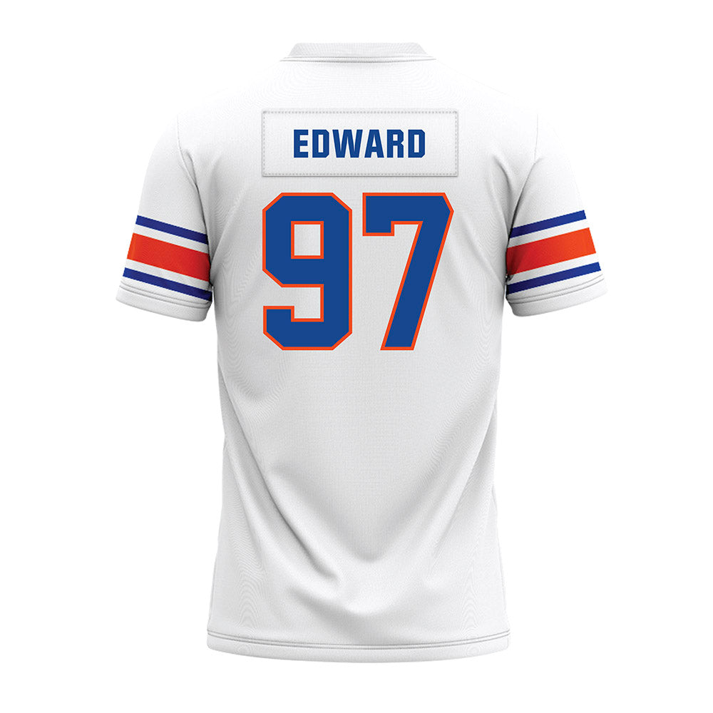 Boise State - NCAA Football : Mikaio Edward - White Premium Football Jersey-1