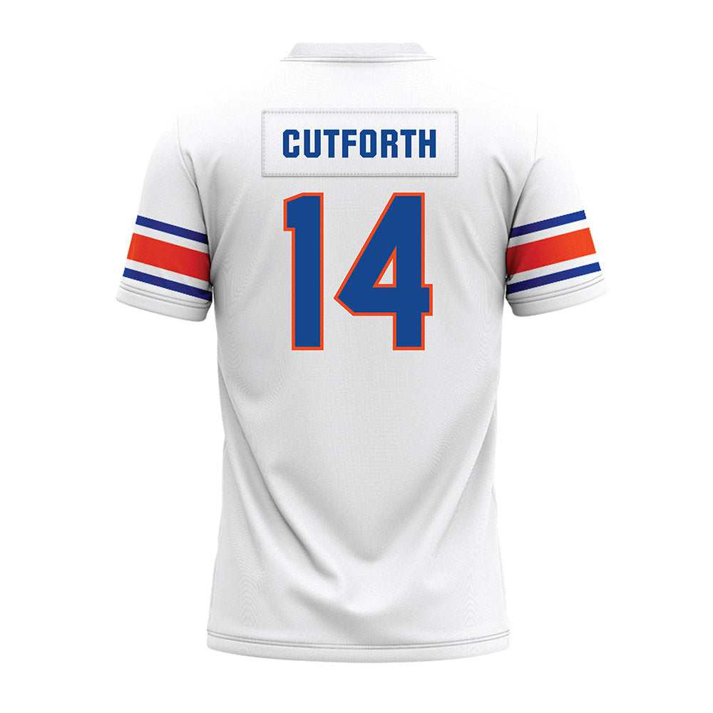 Boise State - NCAA Football : Max Cutforth - White Premium Football Jersey
