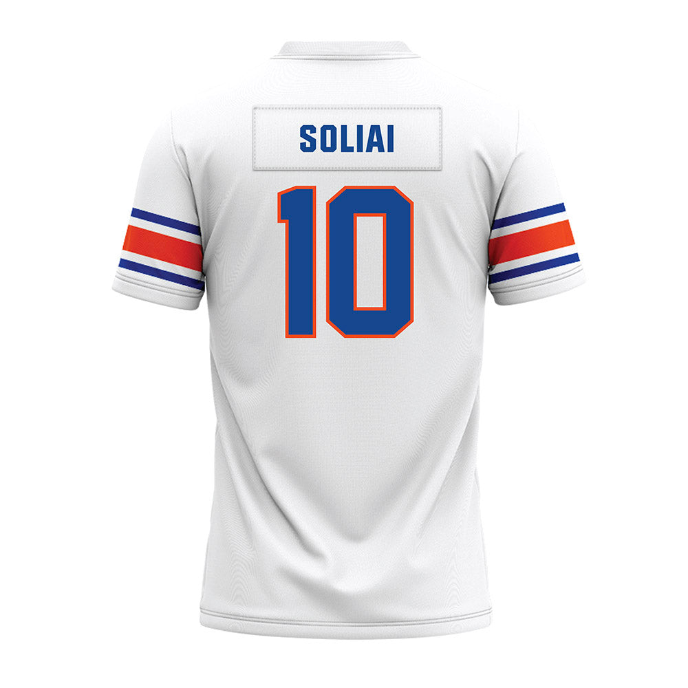 Boise State - NCAA Football : Madden Soliai - White Premium Football Jersey-1
