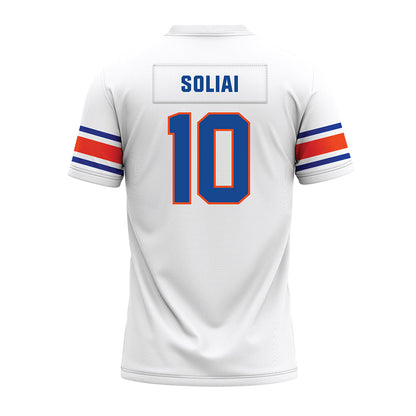 Boise State - NCAA Football : Madden Soliai - White Premium Football Jersey-1
