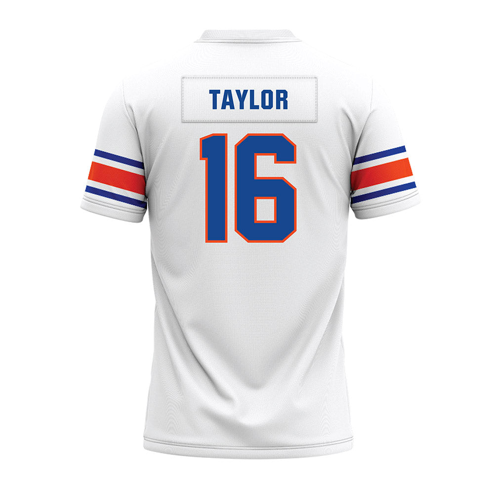 Boise State - NCAA Football : Jackson Taylor - White Premium Football Jersey-1