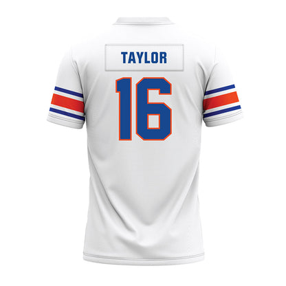 Boise State - NCAA Football : Jackson Taylor - White Premium Football Jersey-1