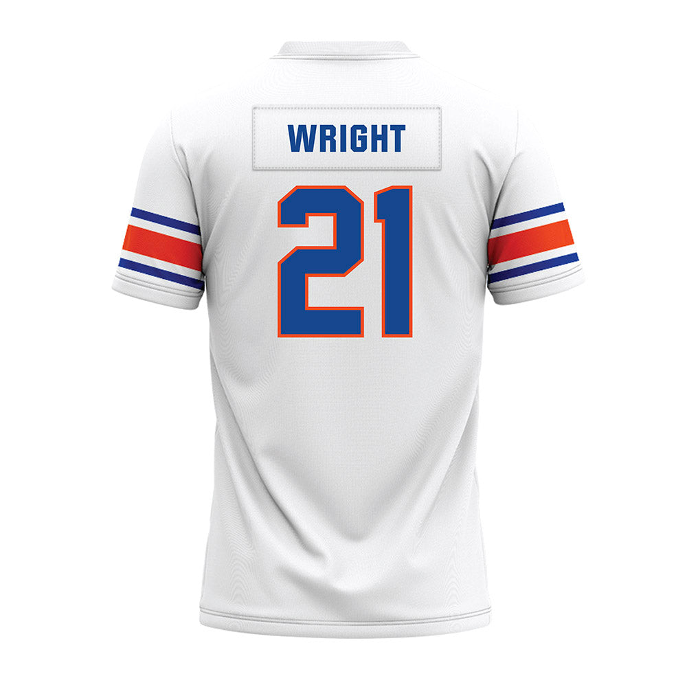 Boise State - NCAA Football : Akeem Wright - White Premium Football Jersey-1