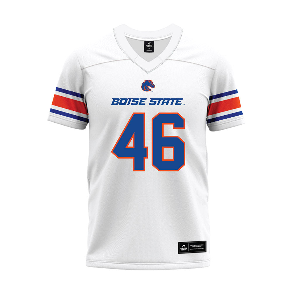 Boise State - NCAA Football : Hunter Steacker - White Premium Football Jersey