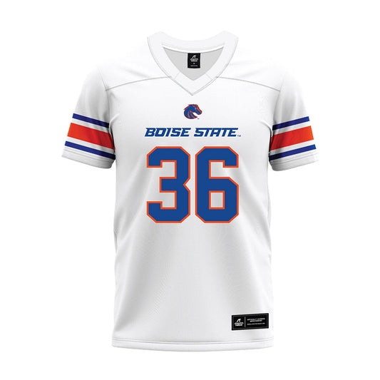 Boise State - NCAA Football : Cole Miller - White Premium Football Jersey-0