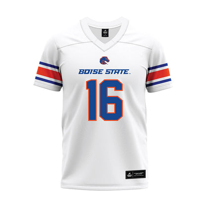Boise State - NCAA Football : Jackson Taylor - White Premium Football Jersey-0