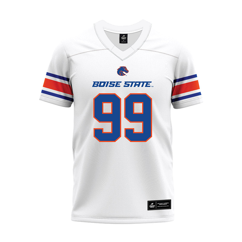 Boise State - NCAA Football : Michael Madrie - White Premium Football Jersey-0