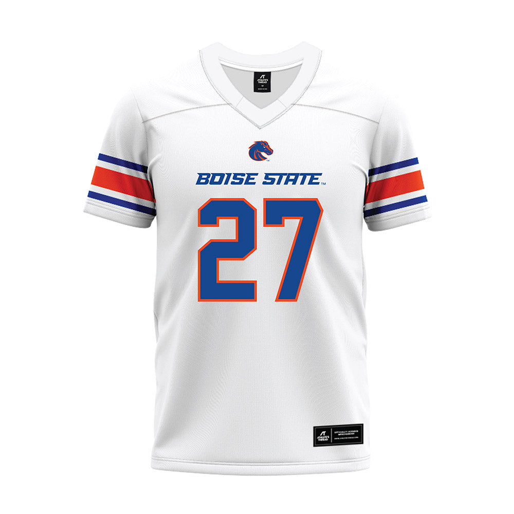 Boise State - NCAA Football : Harry Stewart III - White Premium Football Jersey-0