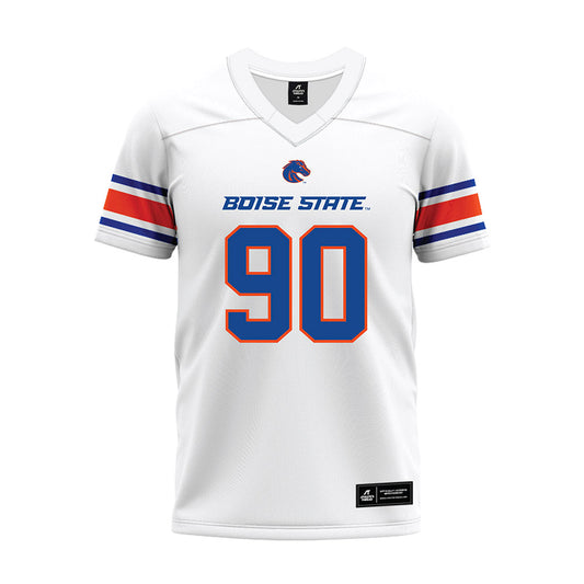 Boise State - NCAA Football : Drew Rheubottom - White Premium Football Jersey-0