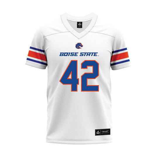 Boise State - NCAA Football : Zyhaire Lewis - White Premium Football Jersey-0