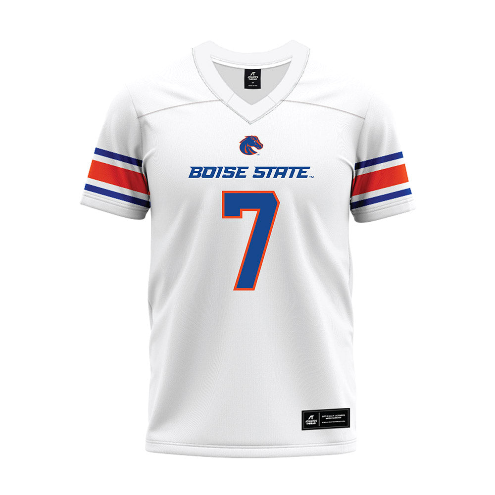 Boise State - NCAA Football : Jaden Mickey - White Premium Football Jersey-0