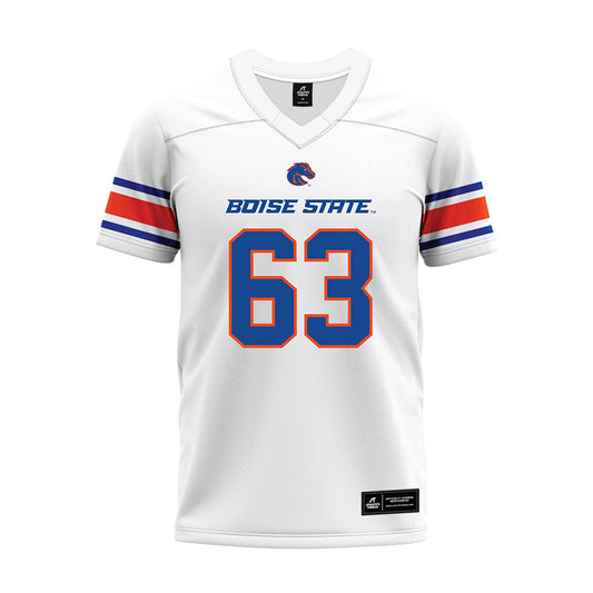 Boise State - NCAA Football : Connor LaGrow - White Premium Football Jersey-0