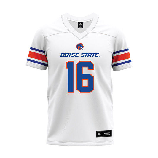 Boise State - NCAA Football : Franklyn Johnson Jr - White Premium Football Jersey