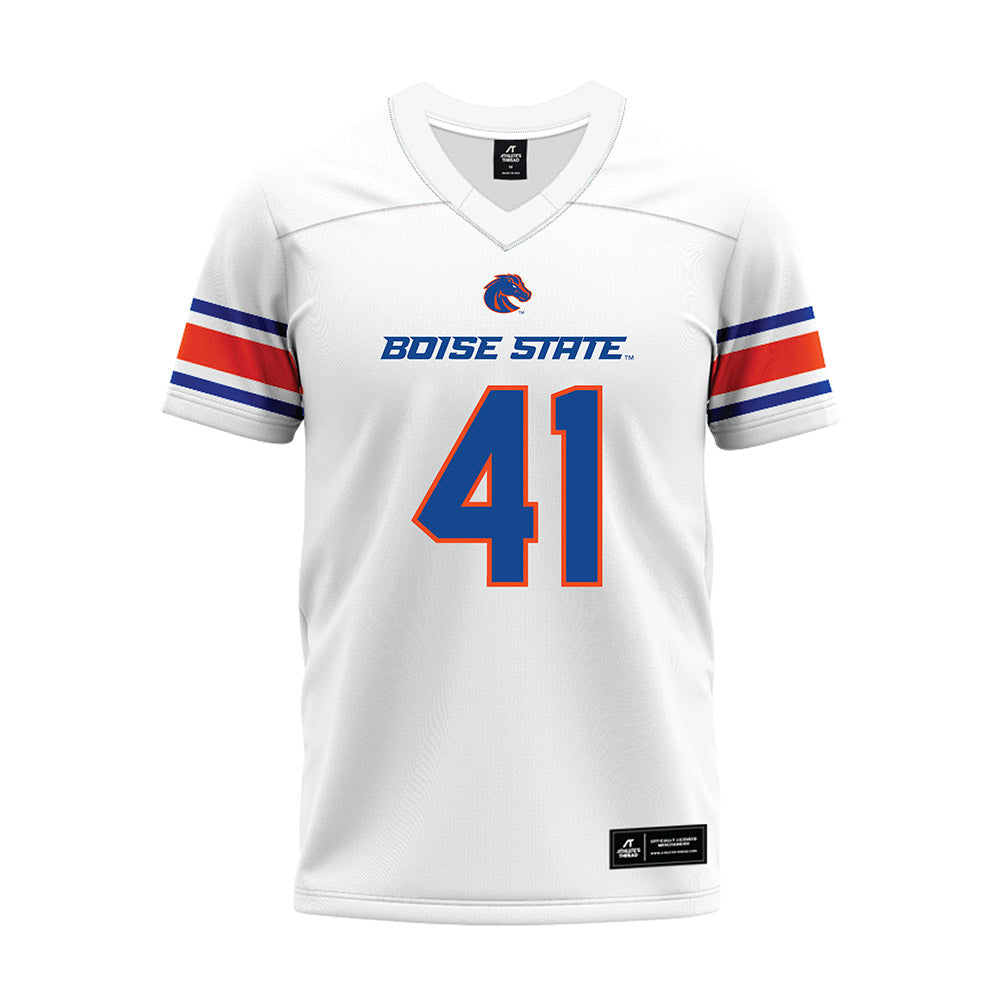 Boise State - NCAA Football : Rocky Dunn - White Premium Football Jersey-0