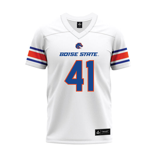 Boise State - NCAA Football : Rocky Dunn - White Premium Football Jersey-0