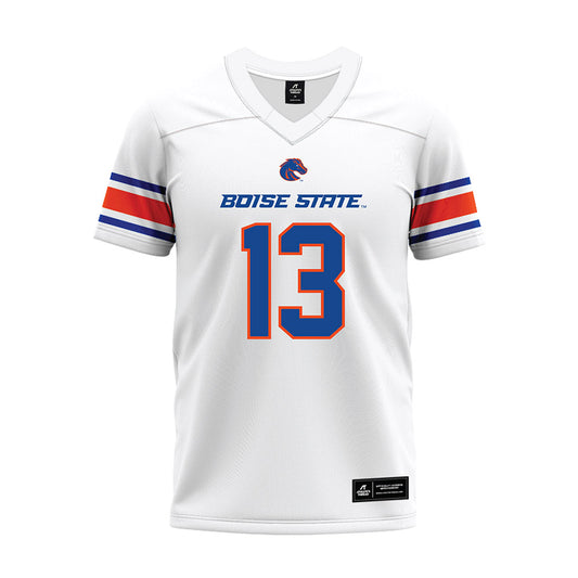 Boise State - NCAA Football : Darren Morris - White Premium Football Jersey-0