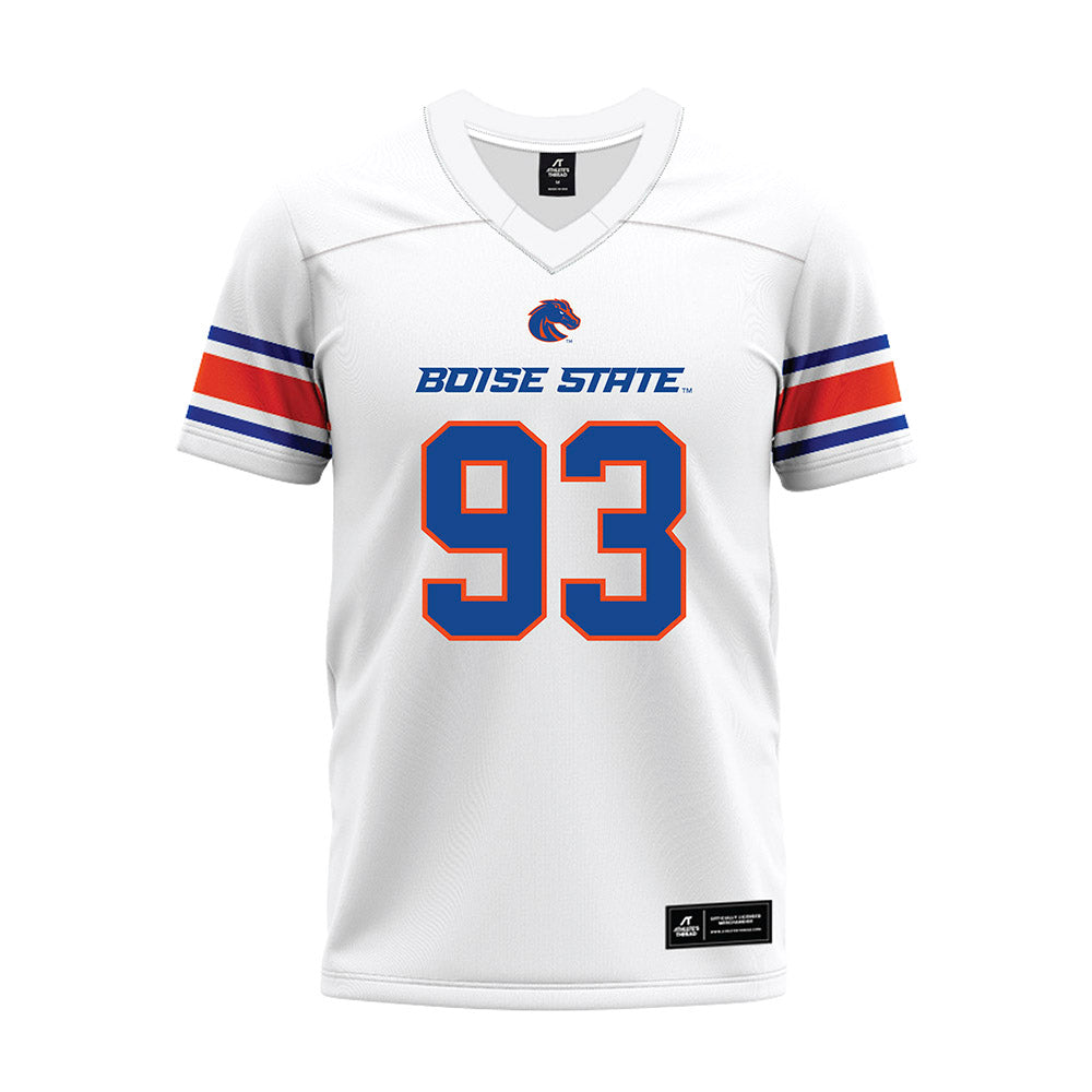 Boise State - NCAA Football : Ryder Swanson - White Premium Football Jersey-0