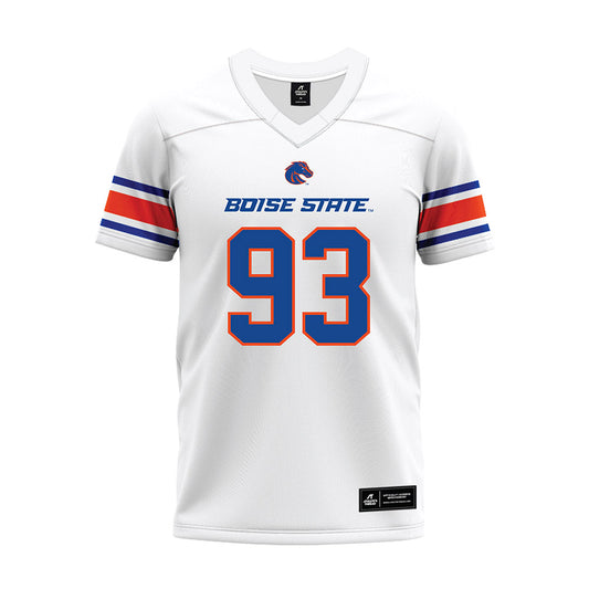 Boise State - NCAA Football : Ryder Swanson - White Premium Football Jersey-0