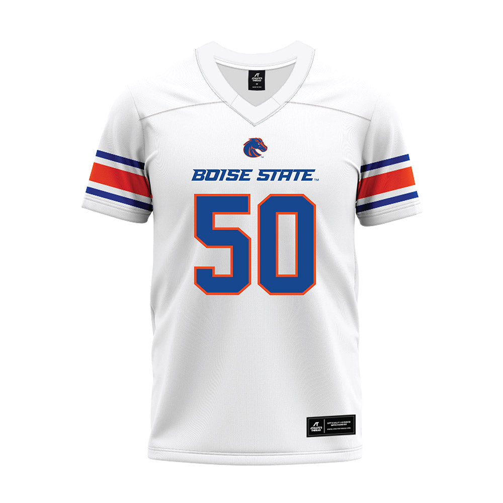 Boise State - NCAA Football : Jaden Williams - White Premium Football Jersey-0
