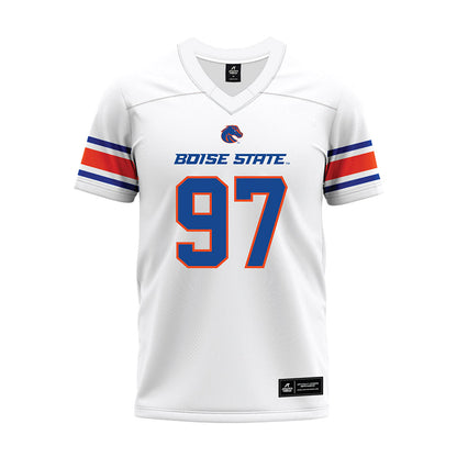 Boise State - NCAA Football : Mikaio Edward - White Premium Football Jersey-0