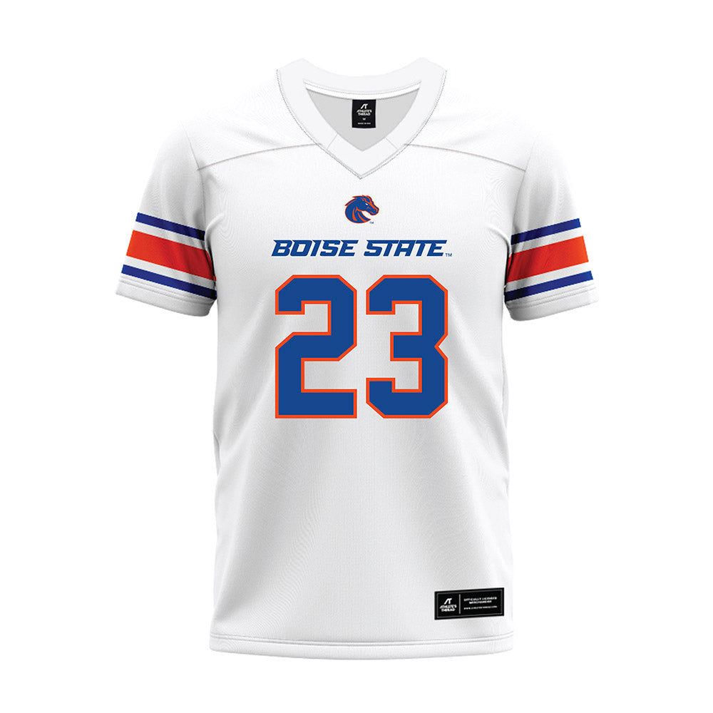 Boise State - NCAA Football : David Hill - White Premium Football Jersey-0