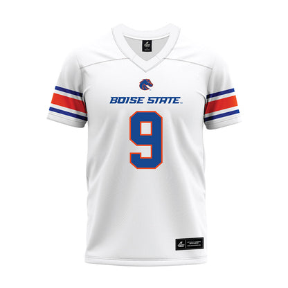 Boise State - NCAA Football : Derek Ganter Jr. - White Premium Football Jersey-0