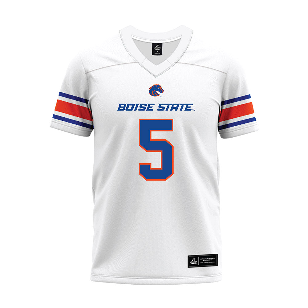 Boise State - NCAA Football : Jayden Virgin-Morgan - White Premium Football Jersey-0