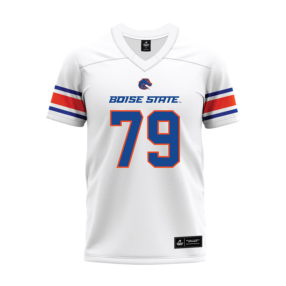 Boise State - NCAA Football : Connor Warkentin - White Premium Football Jersey-0