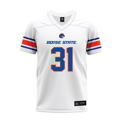 Boise State - NCAA Football : Cole Miller - White Premium Football Jersey-0