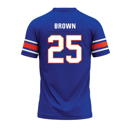 Boise State - NCAA Football : Quinton Brown - Blue Premium Football Jersey-1