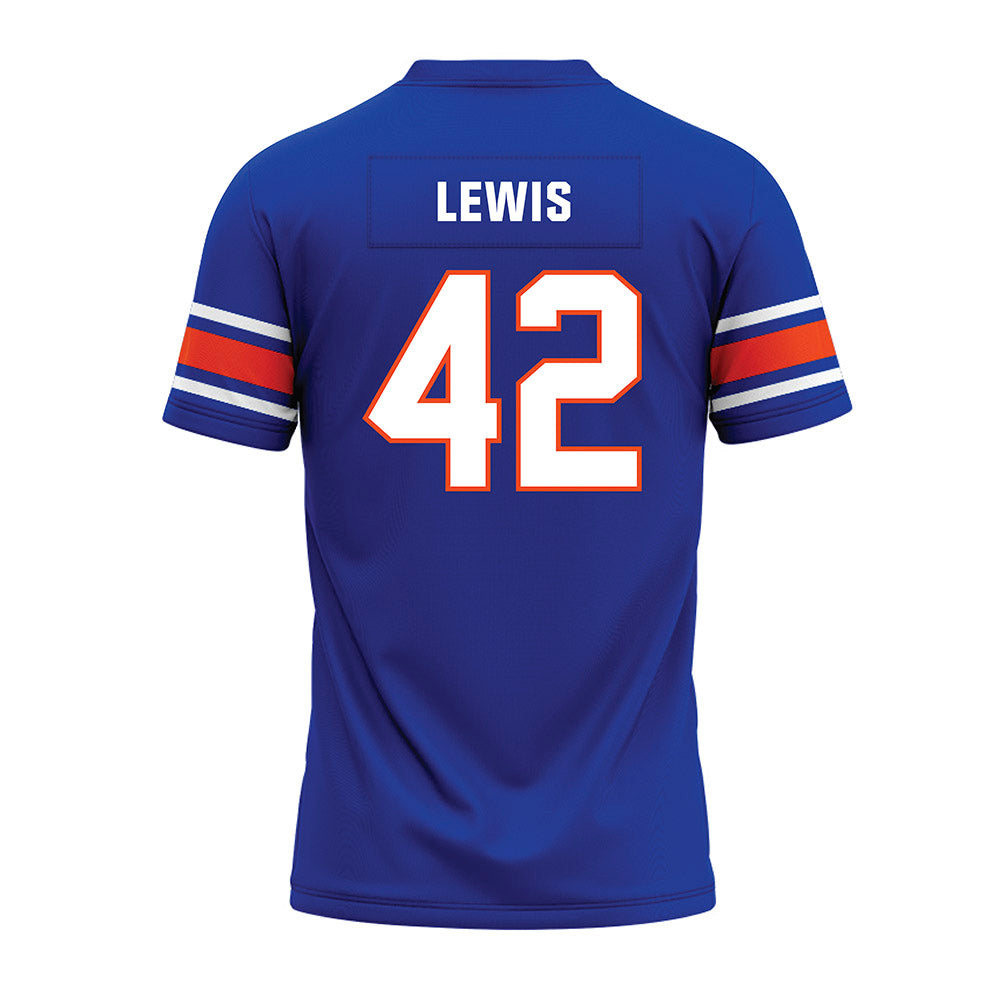Boise State - NCAA Football : Zyhaire Lewis - Blue Premium Football Jersey-1