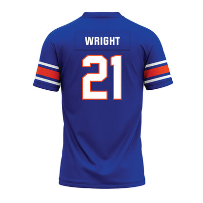 Boise State - NCAA Football : Akeem Wright - Blue Premium Football Jersey-1