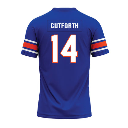 Boise State - NCAA Football : Max Cutforth - Blue Premium Football Jersey-1