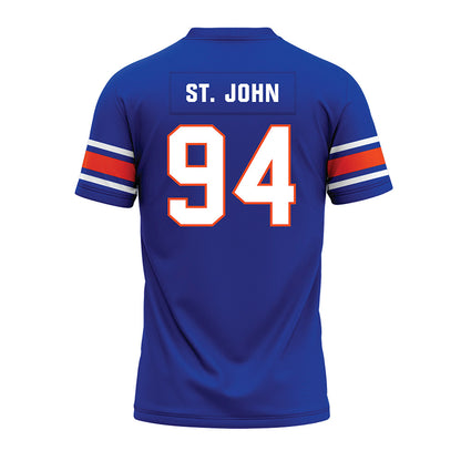 Boise State - NCAA Football : Paz St. John - Blue Premium Football Jersey-1