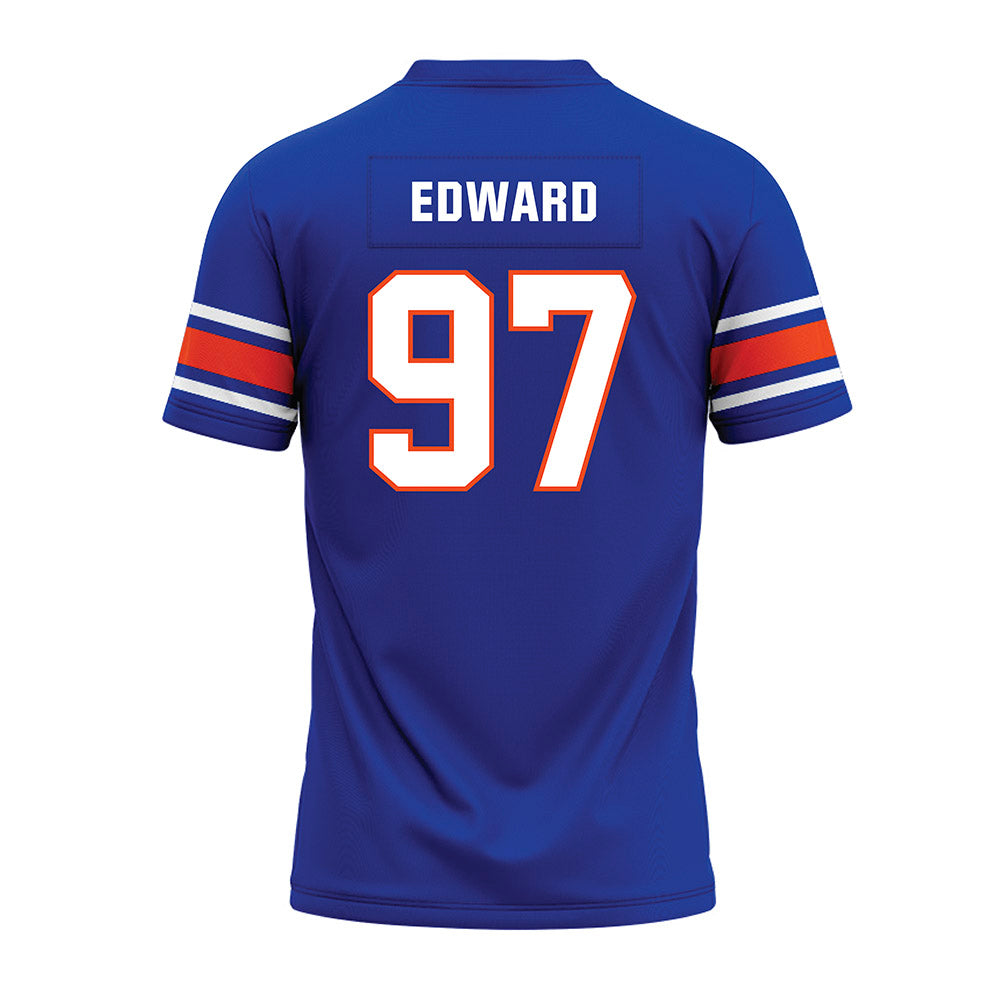 Boise State - NCAA Football : Mikaio Edward - Blue Premium Football Jersey-1