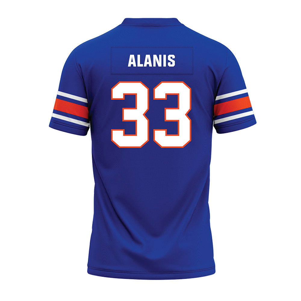 Boise State - NCAA Football : Josiah Alanis - Blue Premium Football Jersey-1